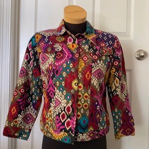 🌈RUBY RD. MULTI COLRED PAISLEY PRINT JACKET🌈